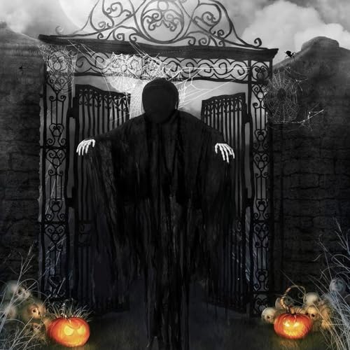 63” Halloween Decorations Outdoor Dark Faceless Hanging Ghost Decor In Black Robe For Halloween Yard Tree Hanging Decorations House Outside Decor