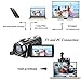 MELCAM Video Camera Camcorder FHD 1080P 30FPS 24MP YouTube Camera with Microphone 3.0 Inch 270 Degree Rotation 16X Zoom Remote Control Vlogging Digital Video Camera with 2 Batteries
