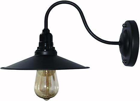 Black Vintage Gooseneck Barn Lights Wall Sconce Lamp Industrial