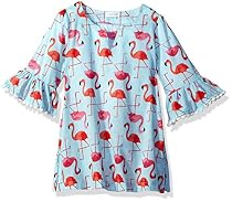 Mud Pie Baby Toddler Girls' Cover up Swimwear, Flamingo, 12-18 Months