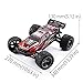GPTOYS RC Cars S912 LUCTAN 33MPH 1/12 Scale Electric Monster Hobby Truck With Waterproof Electronics, Remote Control Off Road Red Truggy Toys