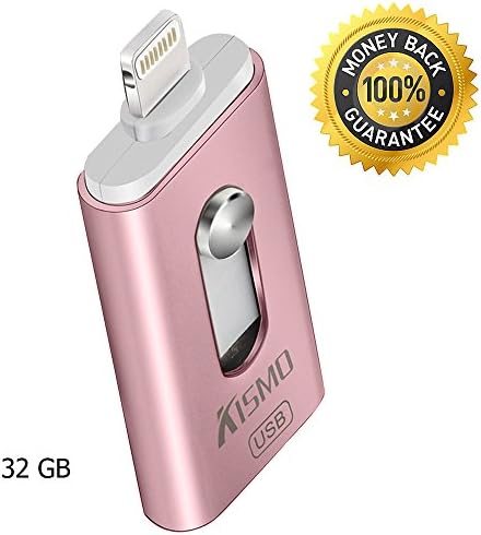 [Apple MFi Certified] Flash Drive 32GB USB 2.0 for iPad iOS PC and Android with Extended Lightning Connector External Storage Memory Stick