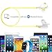 SoundPEATS Bluetooth Earphones Wireless Sport Headphones Sweatproof for Running (Bluetooth 4.1, 6 Hours Play Time, Stereo, Secure Ear Hook with Cable Clips) - White&Yellow
