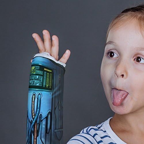 CAST COVERS FOR 7-10 YEARS OLD KIDS - SHORT ARM ROBOT DESIGN. Turn Your Arm into Something Cool/9.24" x 9.74"