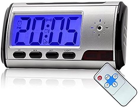 JINSER Portable Digital Alarm Clock Spy Camera DVR with Motion Detection Video Audio Recorder Remote