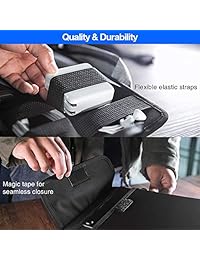 Tomtoc   Organizador de accesorios electrónicos para portátil de 13 pulgadas, para MacBook Pro y Air de 2018, 13 pulgadas, y cargador de cable para disco duro USB Hub Power Bank, bolsa de gestión de equipo de viaje, color negro