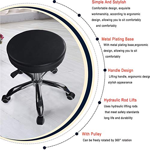 Aritone - Desk Explosion-Proof Adjustable Can Be Lifted Hydraulic Salon Chair Home Life Office Chair Beauty Salon Work Bench Bar Chair Black (Black, 13inch21inch19-23inch.) - Thumbnail 6