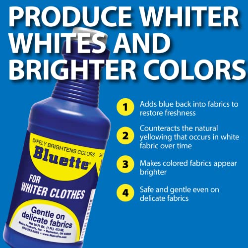 Bluette Laundry Bluing (2 Pack) Laundry Detergent Whitener/Safe