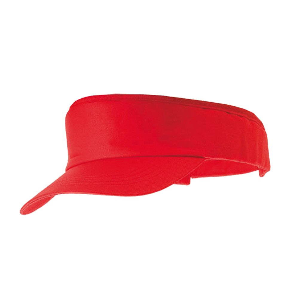 eBuyGB Unisex Unisex Adult Visor Sun Summer Sports Shade Cap, Red, One Size UK
