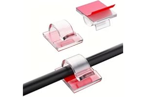 30pcs New Adhesive Cable Clips Upgraded Wall Wire Holders for Cable Management for PC, Christmas Lights Clip Indoor/Outdoor, 