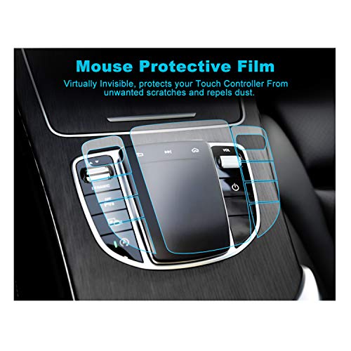 [Set of 2] Navigation Touch Controller PET Film for 2019 Mercedes Benz C-Class W205 COMAND Touchpad, Sensitive Protector Invisible Ultra HD Clear Film Anti Scratch Skin Guard