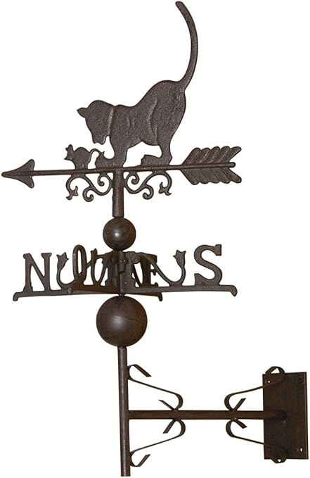 Aubry Gaspard Girouette Chat Avec Frise En Fonte Amazon Fr Jardin