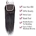 Forawme HD Transparent Closure For Women Braziian Straight Human Hair Soft Virgin Hair Invisible Pre Plucked Lace Closure Pieces Natural Hairline 4X4 14 Inch