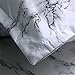 NTBED Marble Duvet Cover Sets Full Modern White Gray Quilt Cover with 2 Matching Pillow Shams Grey Microfiber Printed Bedding Set