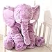 Qiyun Stuffed Elephant Plush Pillow Toy Purple 24