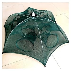 Ycsc Renforcement 4-20 Trous Automatique Pêche De La Crevette Nette Cage Nylon Pliable Crabe Nasse Cast épervier Pliant…