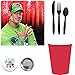 Ultimate WWE Smash MEGA Wrestling Birthday Party Supplies Pack For 16 Guests With John Cena Plates, Cups, Napkin, Cutlery, Tablecover, Balloons, Scene Setter, Honeycomb Decorations, and Exclusive Pin