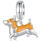 Dachshund Dog Cat Charms 925 Sterling Silver Cute Puppy Pendant Pet Bead Fits Pandora Charms Bracelet Necklace for Women