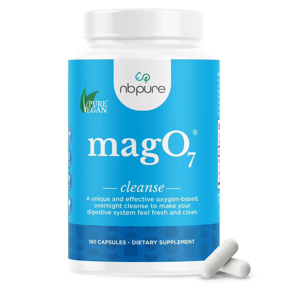 nbpure MagO7 Natural Colon Cleanse & Detox (180 Capsules)