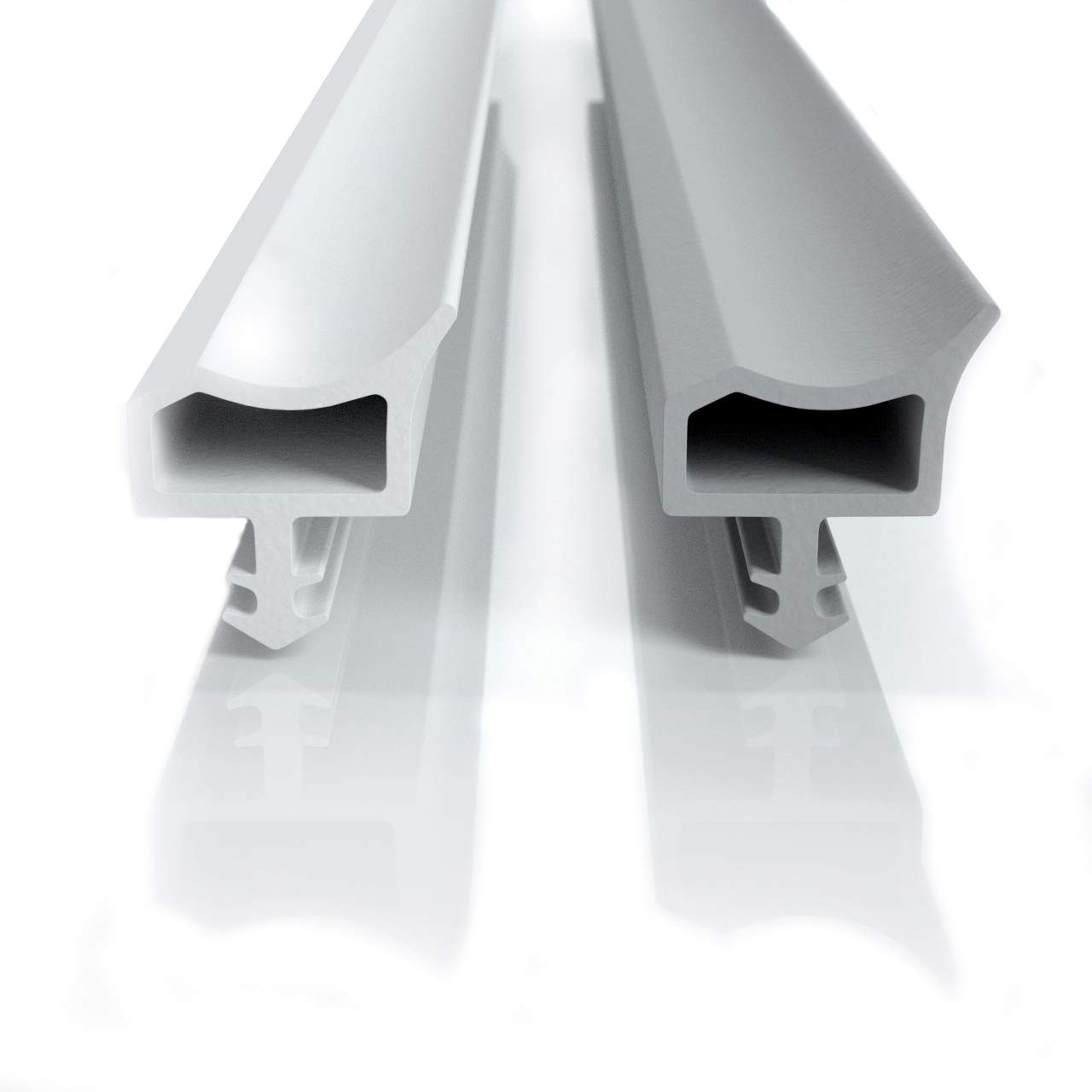 Premium door seal for room doors against draughts, in white and grey, perfect seal for your room door (5 m, grey).