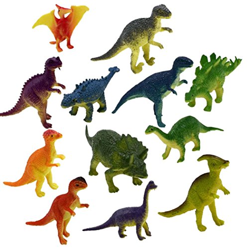 Livoty 12Pcs Educational Dinosaur Toy Kids Toddler Realistic Toy Dinosaur Figures Cool (Multicolor)