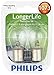 Philips 1073 LongerLife Miniature Bulb, 2 Pack