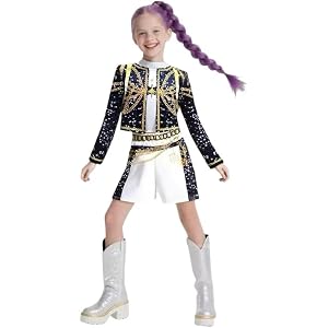 CustIothalon Girls Halloween Costume, Polyester Top and Pants Set for Cosplay Events and Parties