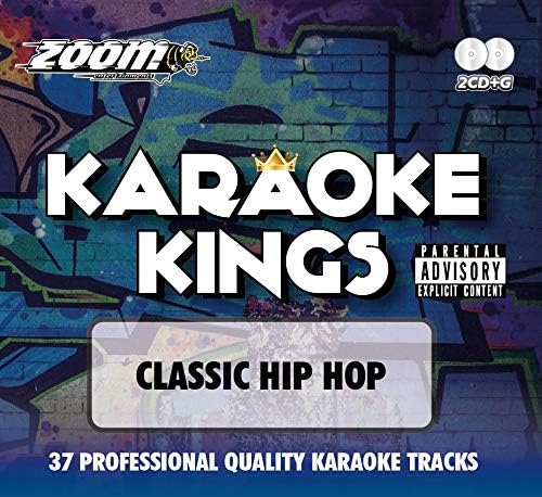 Zoom Karaoke CD+G - Karaoke Kings Vol. 1 - Classic Hip Hop (Double CD+G), Black, Silver