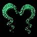 BodyJ4You Glass Hanger Tapers Kit 2 Pieces Glow in the Dark Glass Plugs 2G-14mm