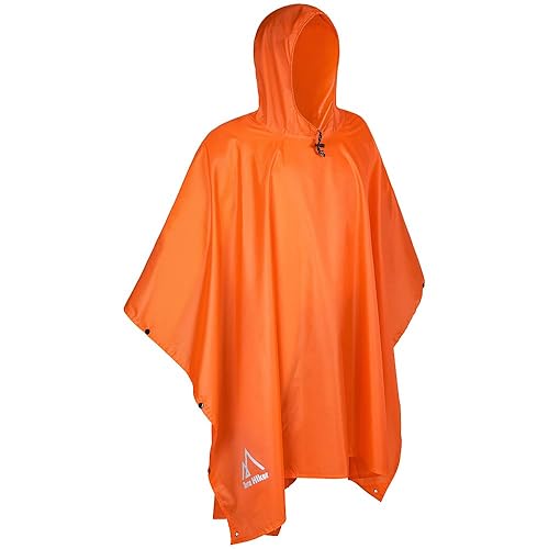 Terra Hiker Waterproof Rain Ponchos, Hiking Rain Jackets, Reusable