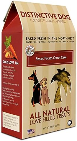 Distinctive Dog Sweet Potato Carrot Cake Dog Treats, 14-Ounce