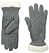 Isotoner Women’s Stretch Fleece SherpaSoft Gloves,  Oxford Heather,  One Size