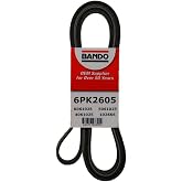 Bando USA 6PK2605 OEM Quality Serpentine Belt | Replaces 6K1026 9L3Z 8620-A 2C2Z 8620-JA 5L3Z 8620-BA 5L3Z 8620-CA 6L2Z 8620-CA F7UZ 8620-KA 5061025 K061025 K061025HD.