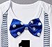 NNJXD Baby Boys' Funny First Birthday Bow Tie Infant Romper Bodysuit Size (1 Years) Point Blue