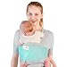 Beechtree Baby Modal Baby Wrap | Baby Carrier | 50% More Breathable 2X Softer Than Cotton Carrier Wraps | Cool Light Stretchy Comfy Sling Wrap with Pocket | Unique Baby Gift | (Grey/Blue)