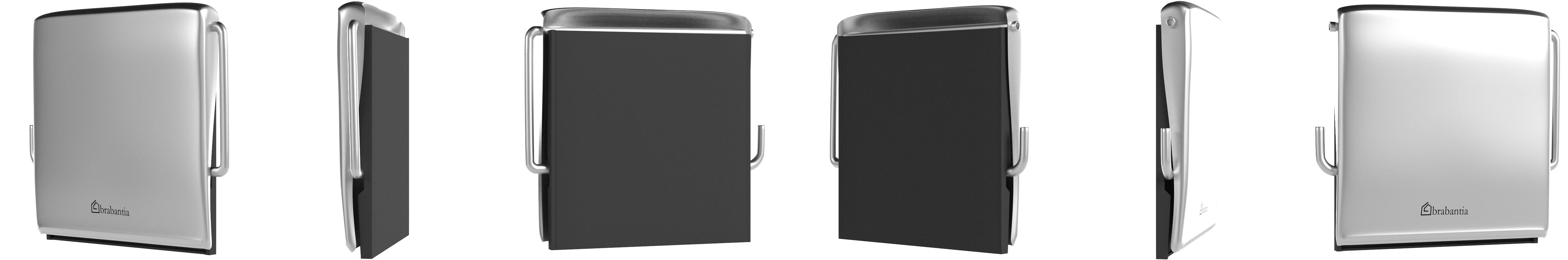 Brabantia Dispensador de Papel WC, Gris Brillante, 20 x 8 x 6 ...