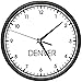 DENVER TIME Wall Clock world time zone clock office business