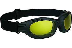 Bikershades Motorcycle Safety Riding Goggles Men Women. Polarized Lens, Smoke, Mirrored Blue or Orange, Clear Yellow Lenses