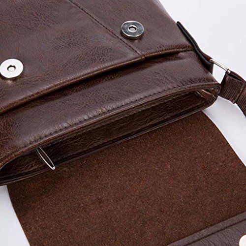 Tote Bag,Clearance! AgrinTol Men Fashion Business Handbag Shoulder Bag Tote Flap Chest Bag (Brown)
