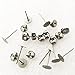 Titanium Earring Supplies, 10 pcs. 6mm pad Posts and 10 pcs. Stainless Backs,Hypoallergenic Jewelry