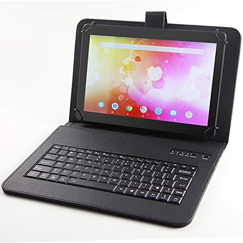 Famishow 10.1 Inch Android 8.1 Tablet with Bluetooth Keyboard Case, 2GB RAM,16GB Storage,800×1280 IPS Panel, WiFi,Quad Core, Dual Camera, Bluetooth (Black)