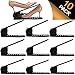 Shoe Slots Organizer, BASHUO Home Double Layer Shoe Slots Organizer-Space Saver Rack Holder for Shoes Adjustable Space Saver Storage Rack Holder(12-Pack Black)