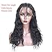Sunwell Full Lace Human Hair Wigs with Baby Hair Pre Plucked Virgin Brazilian Human Hair Wigs for Black Women Water Wave Natural Color 130% Density 16inch