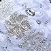 WJYIKEE Handmade Romantic Wedding Bouquet Bridal Holding Bouquets Bride Bridesmaid Bouqeut Wedding Decoration Silk Flowers with Rhinestone Decor (White)