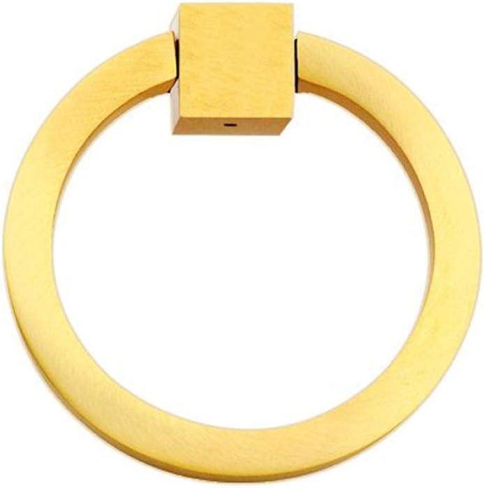 Prima Round Modern Ring Pulls 2" Solid Brass Round Ring Pull, Sand