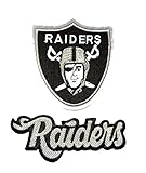 Raiders Football 2PK Embroidered Sew/Iron On Patch InspireMe Family Owned