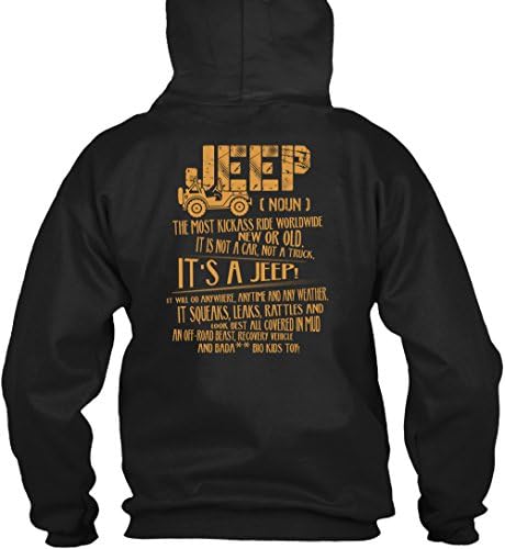 Papaya Tee It's A Jeep T Shirt, It Is Not A Car T Shirt Hoodie (XXXL,Black)
