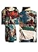 Minibee Women's Scoop-Neck Graphic Three-Quarter-Sleeve Short Straight Dress, Style 5 Green, One Size