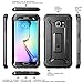 Supcase Unicorn Beetle PRO Series Full-Body Rugged Holster Case with Out Built-in Screen Protector for Samsung Galaxy S6 Edge (2015 Release) - Retail Package - Black/Black