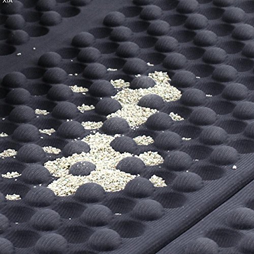 Excelvan Folding Double-sided Cat Litter Mat, Durable Premium Safe EVA Waterproof Pet Cat Litter Trapper Pad with Soft Lycra Surface High Elastic Easy to Clean (28.2" x 18.4")